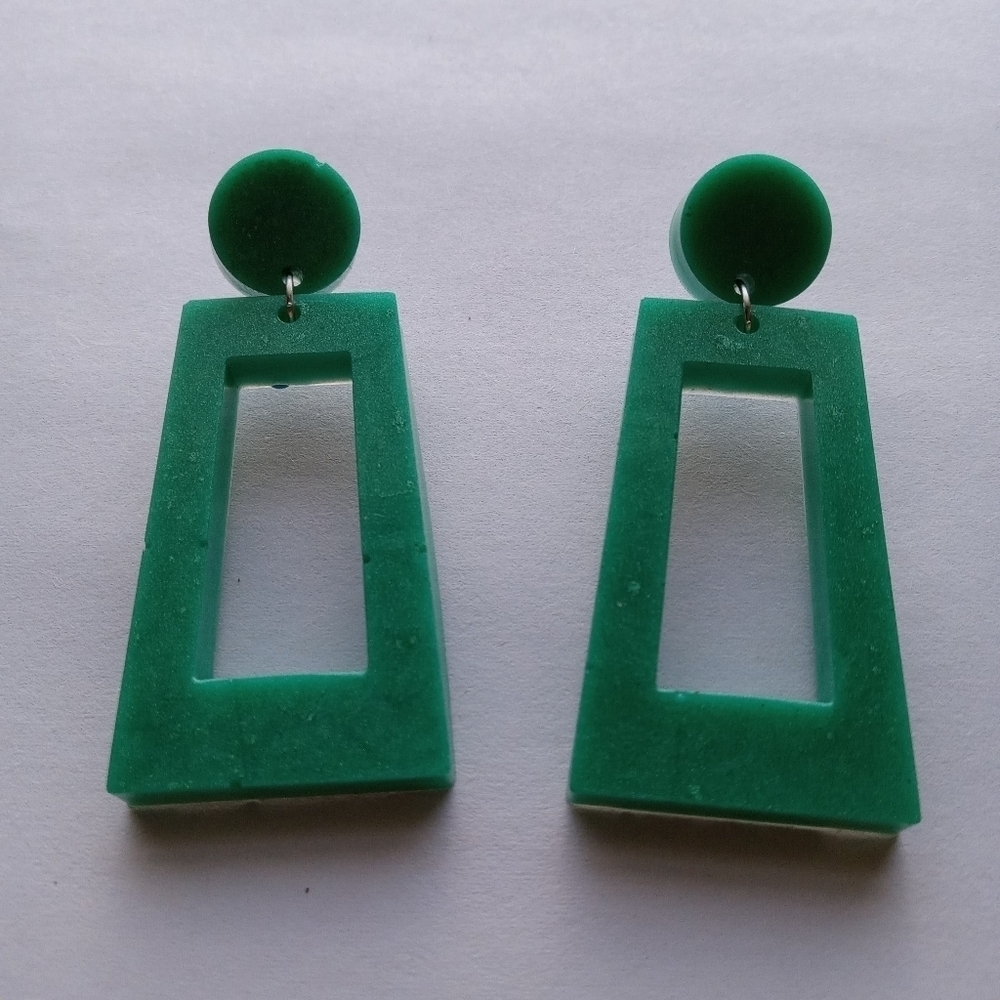 3/$45 Teal resin earrings